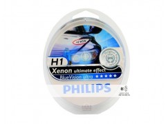 Галогеновая лампа Philips H1 BlueVision Ultra 4000K набор
